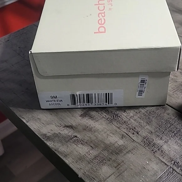 Beach Slides White Slide Sandals with Buckle Straps Size 9 - Picture 5 of 5